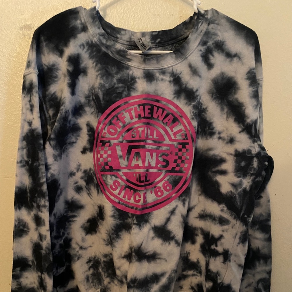 vans tie die crew neck